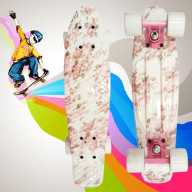 Floral Print Skateboard