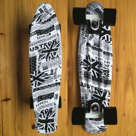 Newspaper Printed Skateboard